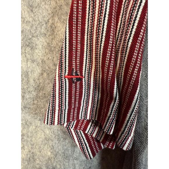 Vintage 90s Antigua Chicago Bulls Gray Striped Polo Made In USA - Large - Picture 3 of 8